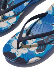 FitFlop Blue iQushion Blossom Flip Flops - Image 3 of 8