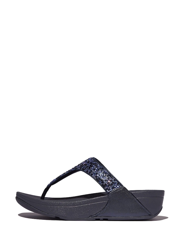 FitFlop Blue Lulu Toe Post Hotfix Sandals - Image 1 of 3 FitFlop Blue Lulu Toe Post Hotfix Sandals - Image 1 of 3