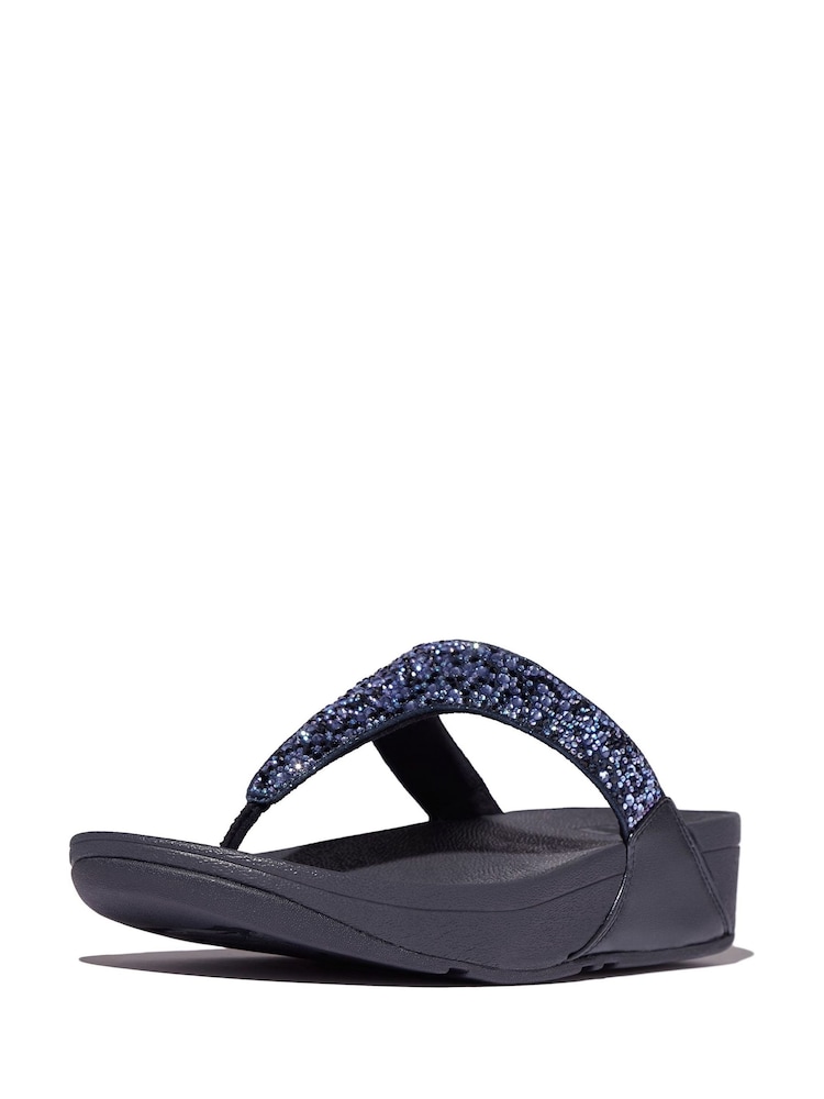 FitFlop Blue Lulu Toe Post Hotfix Sandals - Image 2 of 3 FitFlop Blue Lulu Toe Post Hotfix Sandals - Image 2 of 3