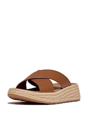 FitFlop Brown F-Mode Cross Slide Sandals - Image 2 of 3