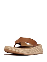 F-Mode Toe Post Brown Espadrilles - Image 2 of 3