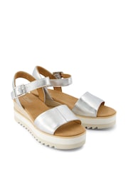 TOMS Silver Diana Wedges - Image 3 of 4