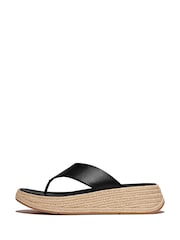 FitFlop F-Mode Toe Post Black Espadrille - Image 1 of 3