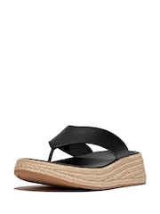 FitFlop F-Mode Toe Post Black Espadrille - Image 2 of 3