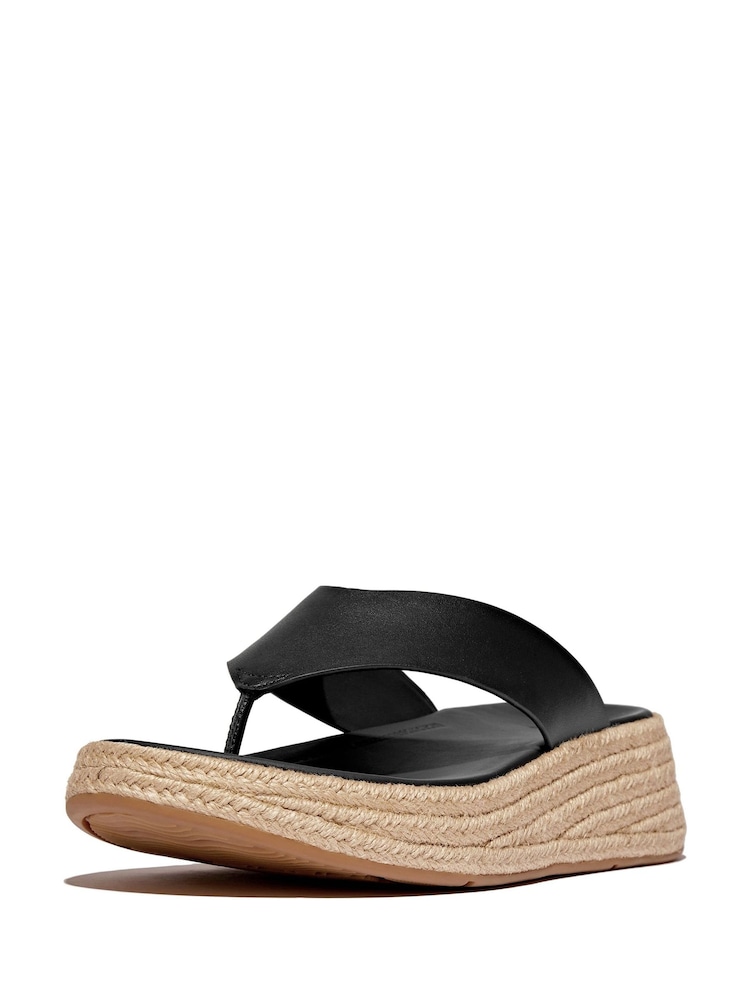 FitFlop F-Mode Toe Post Black Espadrille - Image 2 of 3