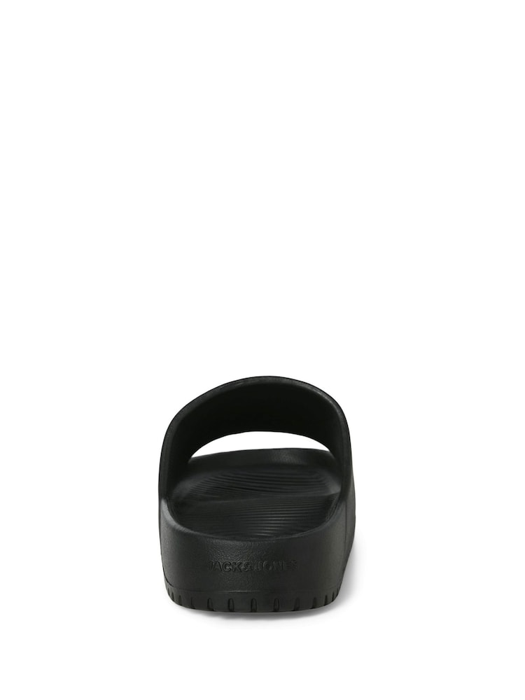 JACK & JONES Black Ripple Moulded Sandals - Image 2 of 5