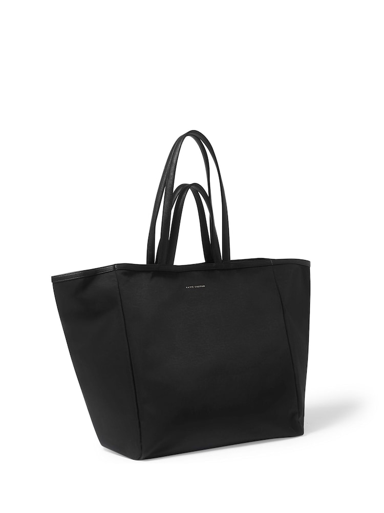 Katie Loxton Black Oversized Nylon Luxe Tote Bag - Image 1 of 4