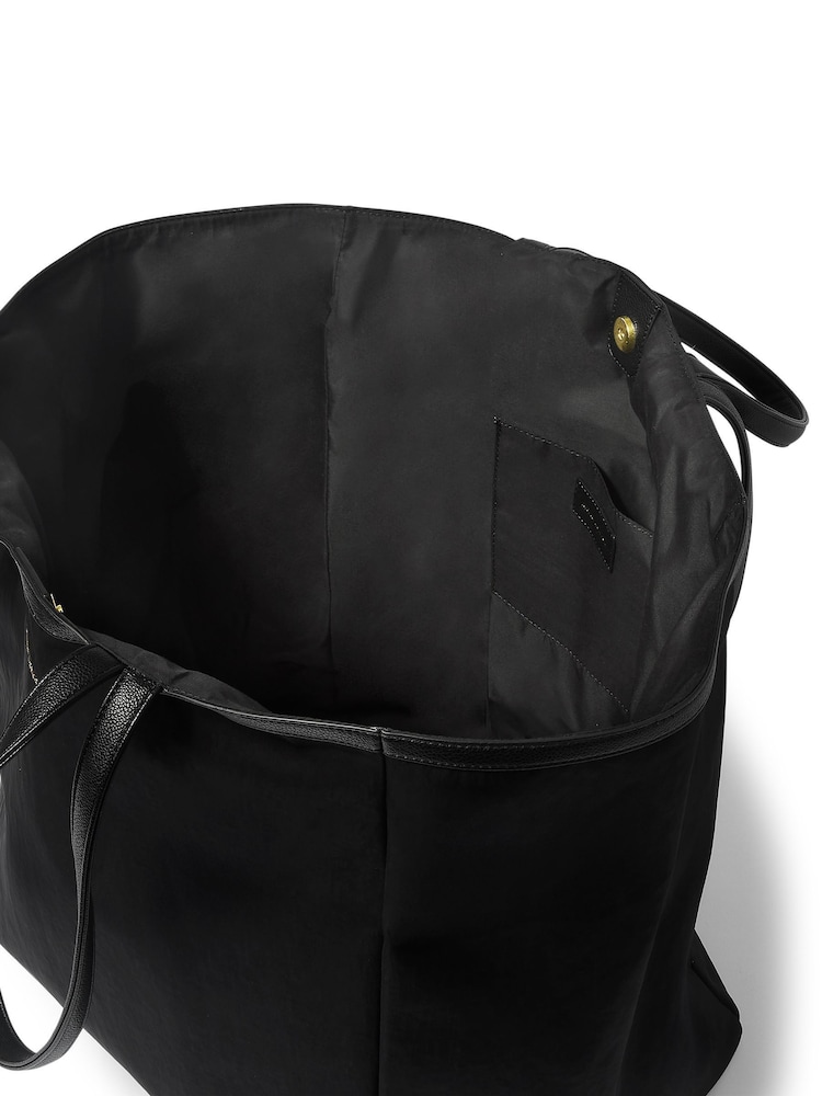 Katie Loxton Black Oversized Nylon Luxe Tote Bag - Image 2 of 4