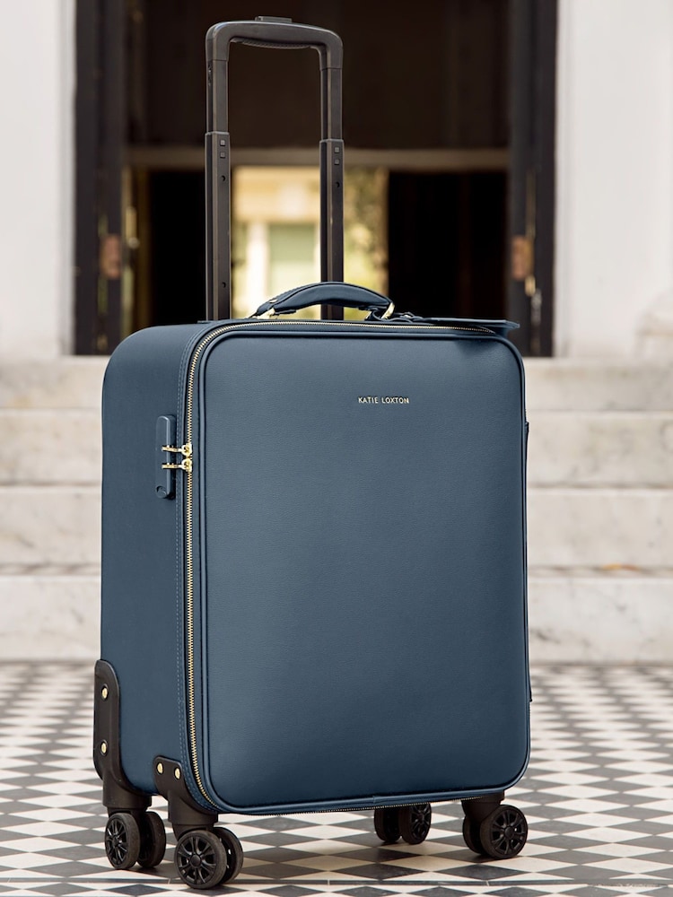 Katie Loxton Blue Oxford Cabin Suitcase - Image 2 of 7 Katie Loxton Blue Oxford Cabin Suitcase - Image 2 of 7