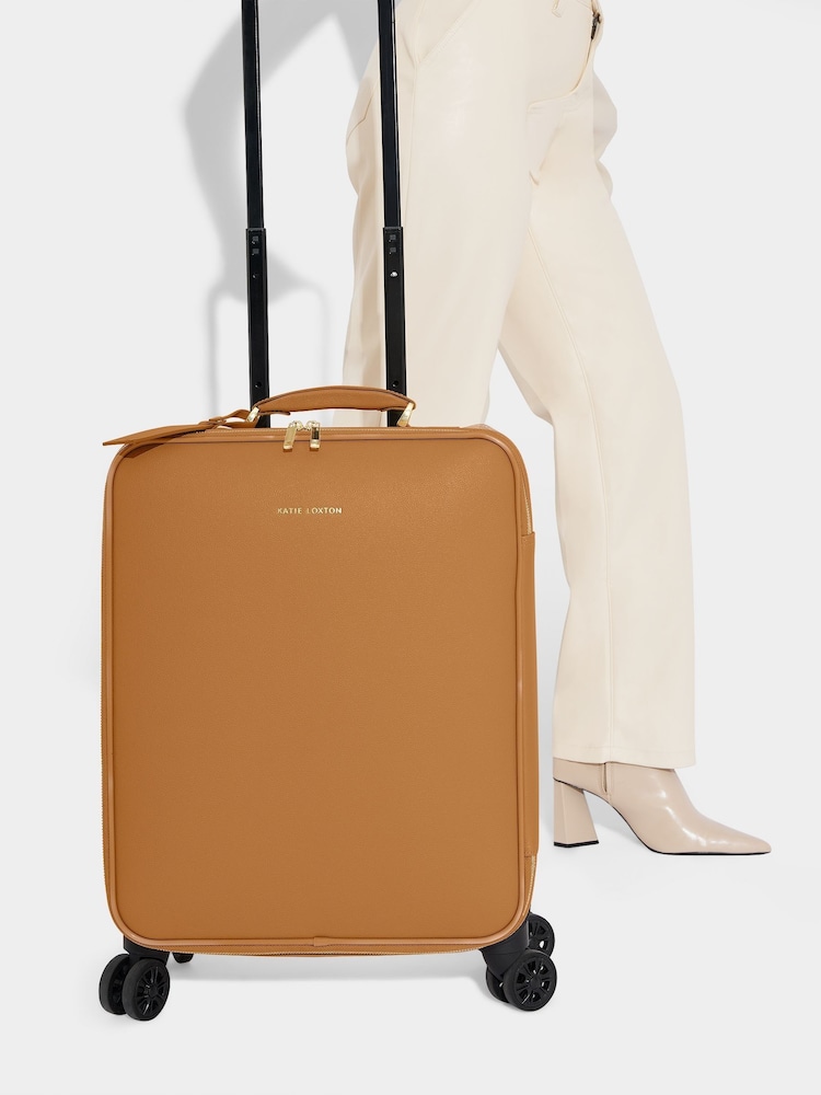 Katie Loxton Brown Oxford Cabin Suitcase - Image 1 of 5