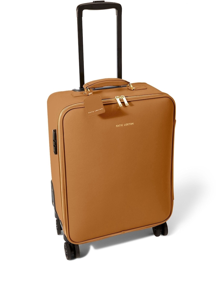 Katie Loxton Brown Oxford Cabin Suitcase - Image 2 of 5
