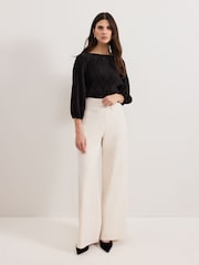 Phase Eight Black Sally Textured Top - Image 3 of 7