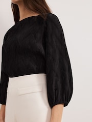 Phase Eight Black Sally Textured Top - Image 5 of 7