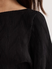 Phase Eight Black Sally Textured Top - Image 6 of 7