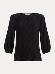 Phase Eight Black Sally Textured Top - Image 7 of 7