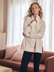 Bath & Body Works Oatmeal Quarter Zip Sweatshirt - Image 2 of 5