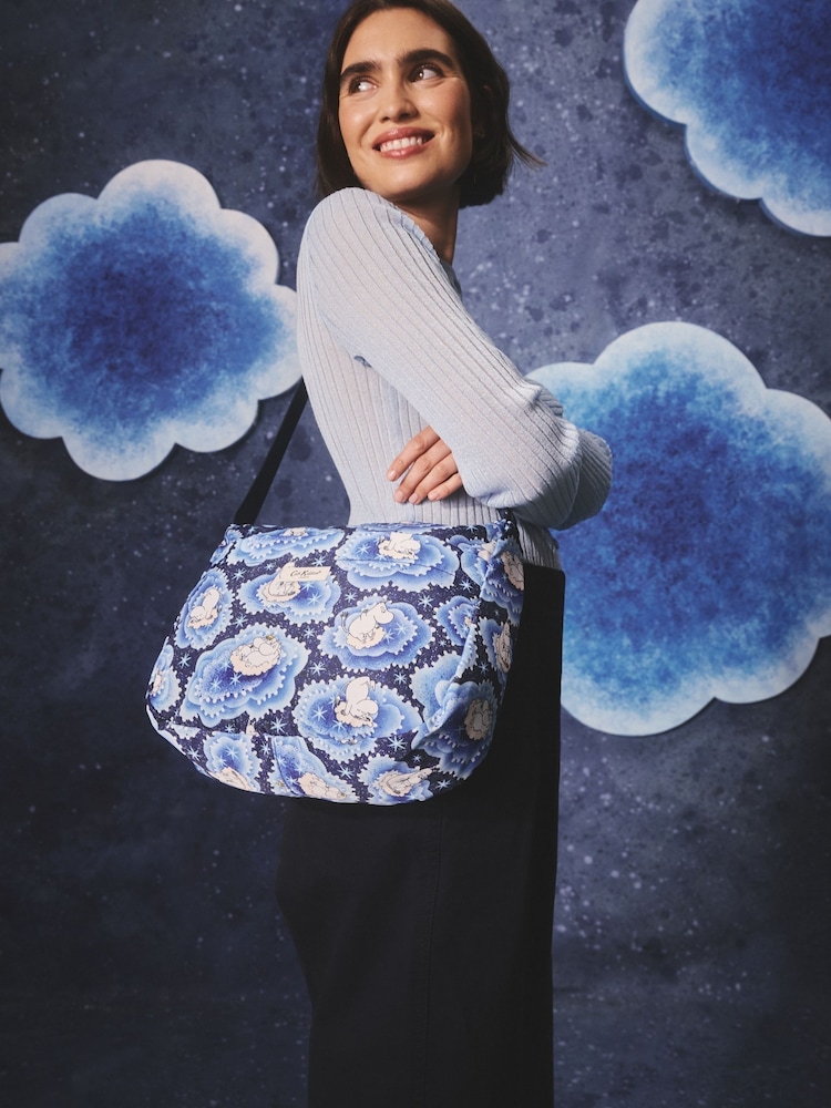 Cath Kidston Blue Clouds Moomins Foldaway Cross-Body Bag - Image 2 of 8