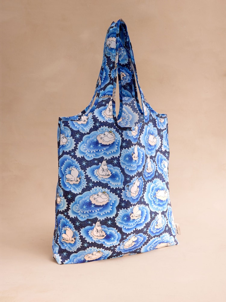 Cath Kidston Blue Clouds Moomins Foldaway Tote Bag - Image 2 of 5