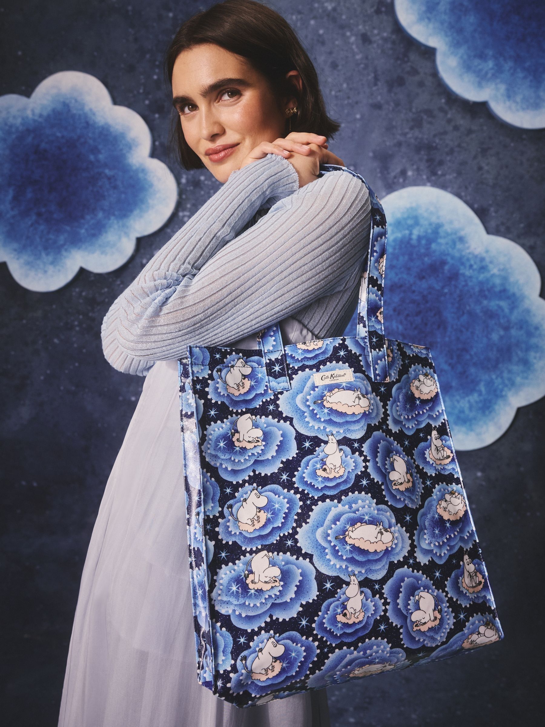 Buy Cath Kidston Blue Clouds Large Moomins Book Bag from Next USA