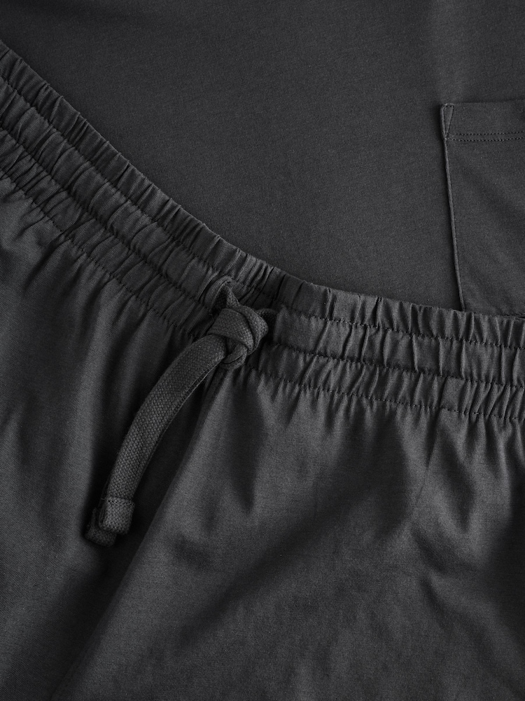 Slate Grey Jersey Pyjamas Shorts Set - Image 7 of 7
