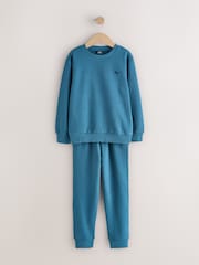 Charcoal Grey/Enzyme Blue/Putty Sweatshirts and Joggers Set 3 Pack (3mths-7yrs) - Image 4 of 8
