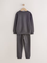 Charcoal Grey/Enzyme Blue/Putty Sweatshirts and Joggers Set 3 Pack (3mths-7yrs) - Image 6 of 8