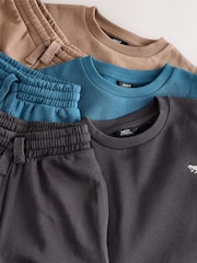 Charcoal Grey/Enzyme Blue/Putty Sweatshirts and Joggers Set 3 Pack (3mths-7yrs) - Image 7 of 8
