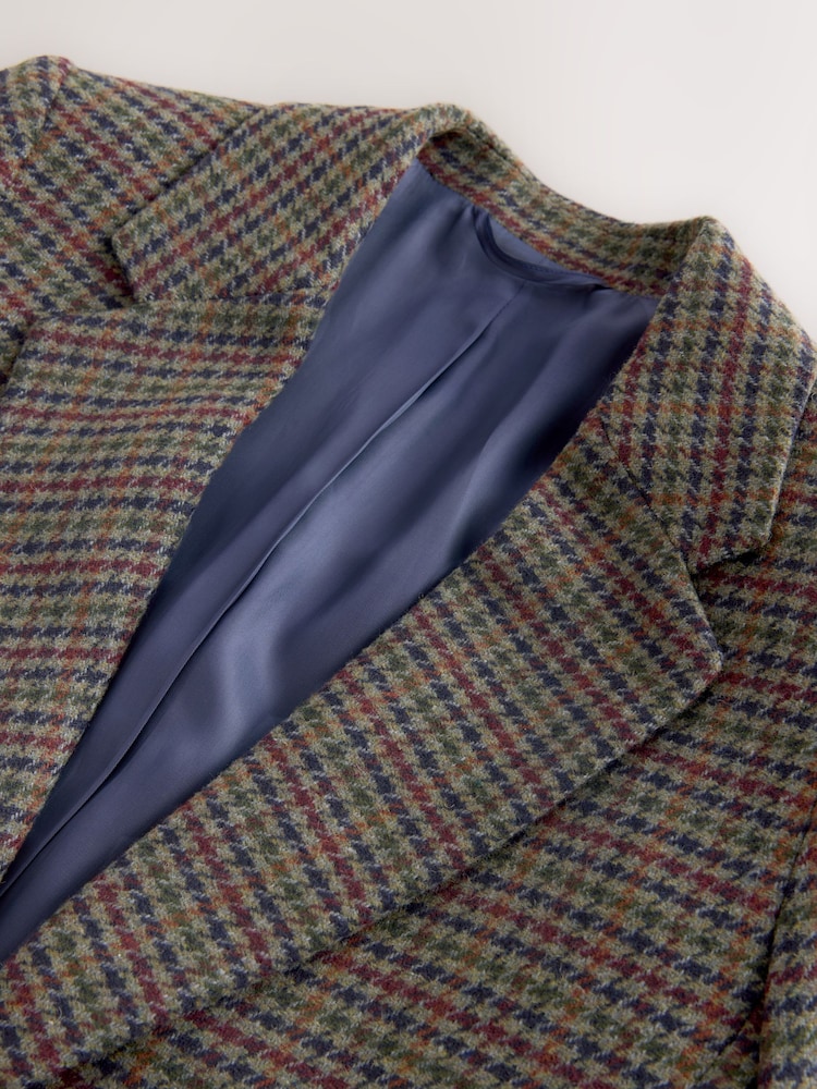 Multi Checked Heritage Brushed Blazer - Image 3 of 3 Multi Checked Heritage Brushed Blazer - Image 3 of 3
