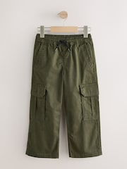 Green Wide Fit Woven Cargo Trousers (3-16yrs) - Image 1 of 4