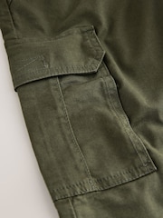 Green Wide Fit Woven Cargo Trousers (3-16yrs) - Image 3 of 4