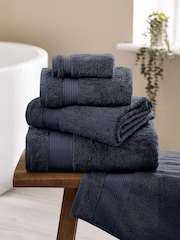 Navy Blue Egyptian Cotton Towel - Image 1 of 3