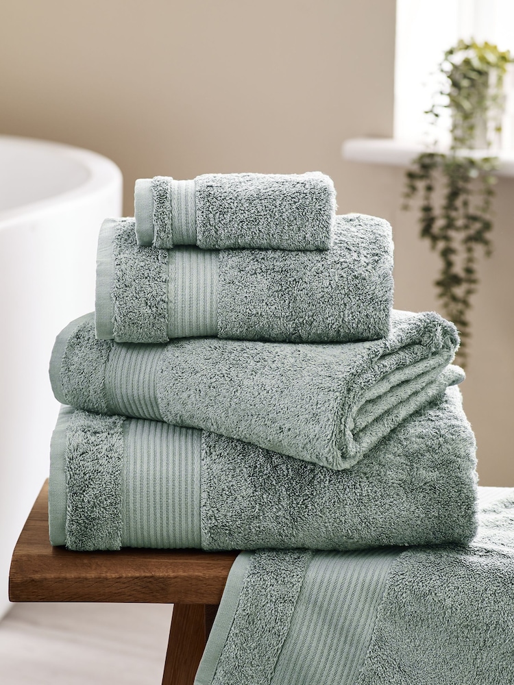 Dark Sage Egyptian Cotton Towel - Image 1 of 3