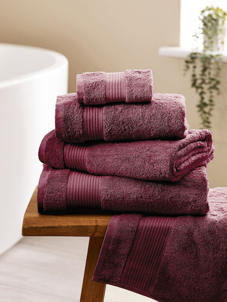 Rich Berry Egyptian Cotton Towel - Image 1 of 6