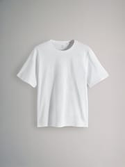 The Set Black/Chocolate Brown/White 3 Pack Relaxed Short Sleeve Cotton T-Shirt - Image 2 of 6