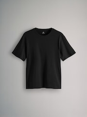 The Set Black/Chocolate Brown/White 3 Pack Relaxed Short Sleeve Cotton T-Shirt - Image 3 of 6