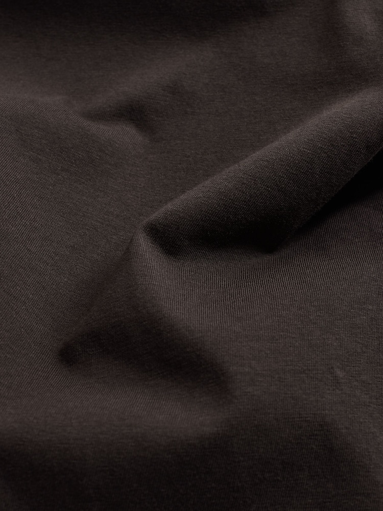 The Set Black/Chocolate Brown/White 3 Pack Relaxed Short Sleeve Cotton T-Shirt - Image 6 of 6