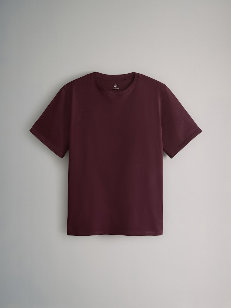 The Set Black/Chocolate Brown/Berry/Mid Pink/Cream 5 Pack Relaxed T-Shirts - Image 2 of 8