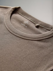 The Set Taupe/Pink/White 3 Pack Ribbed Short Sleeve T-Shirts - Image 5 of 6