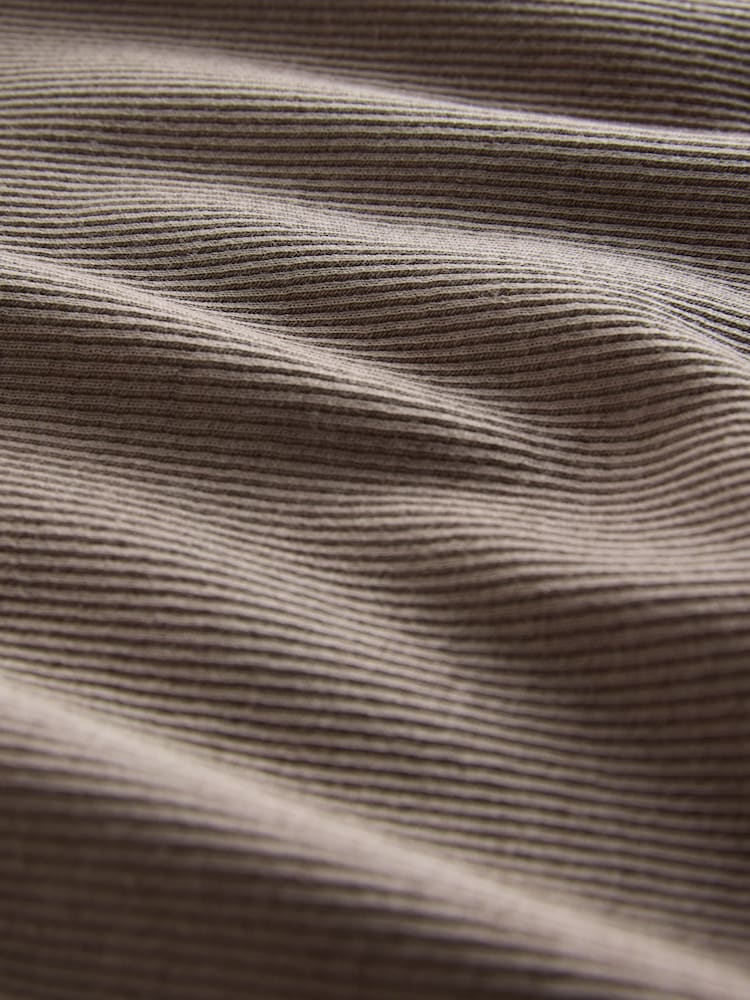 The Set Taupe/Pink/White 3 Pack Ribbed Short Sleeve T-Shirts - Image 6 of 6