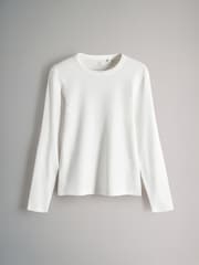 The Set Black/Chocolate/Cream 3 Pack Long Sleeve Ribbed T-Shirts - Image 4 of 6