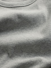 The Set Black/Charcoal Grey/Light Grey Marl/White 4 Pack Long Sleeve Ribbed T-Shirts - Image 7 of 7