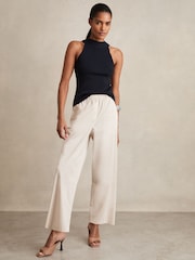 Reiss Osbourne Cotton-Blend Straight-Leg Trousers - صورة 1 من 6