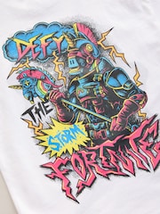 White Fortnite Short Sleeved T-Shirt (4-16yrs) - Image 4 of 4