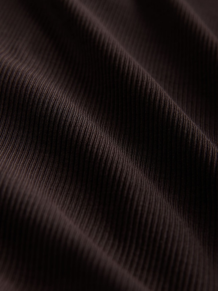 The Set Chocolate Brown/Dark Red/Warm Stone 3 Pack Ribbed Long Sleeve V-Neck T-Shirts - Image 6 of 6