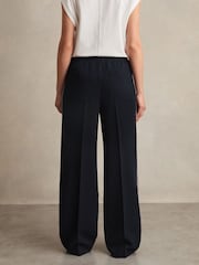 Reiss Navy Robyn Side-Stripe Wide-Leg Trousers - Image 6 of 7