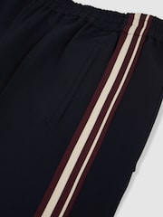 Reiss Navy Robyn Side-Stripe Wide-Leg Trousers - Image 7 of 7