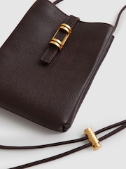 Reiss Oxblood Vienna Leather Phone Holder - Image 4 of 4