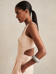Reiss Pale Pink Dion Wide-Leg Cut-Out Jumpsuit - Image 4 of 6