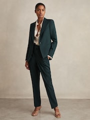 Reiss Green Jade Slim Fit Wool Blend Suit Trousers - Image 1 of 7