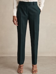 Reiss Green Jade Slim Fit Wool Blend Suit Trousers - Image 3 of 7